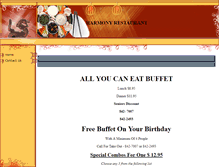 Tablet Screenshot of harmonyrestaurant.ca